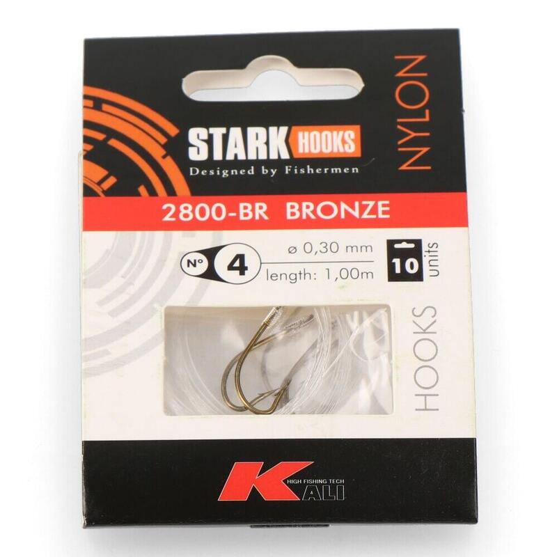 Pack De 5 Unidades - Anzuelo 2800-Br Bronce Montado Recto, Tamaño Nº 2, 10 Uds