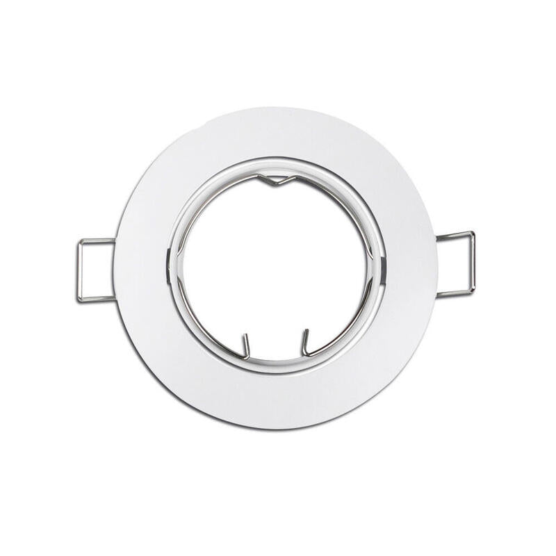 Pack De 5 Unidades - Aro Halogeno Metálico. Oscilante. Color Blanco. Ø8,4cm