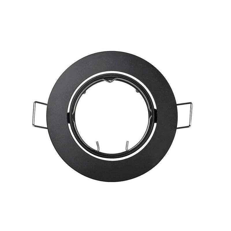 Pack De 5 Unidades - Aro Halogeno Metálico Oscilante Color Negro. Ø8,4cm