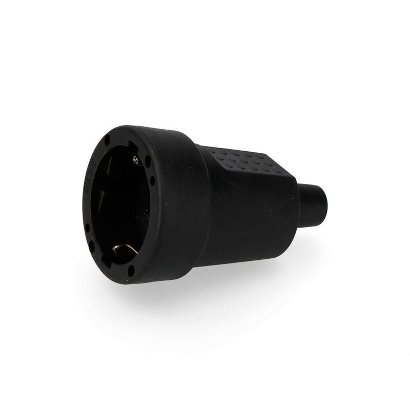 Pack De 5 Unidades - Base Aerea De Goma 10/16a 250v T/Tl Ip44 4,8mm Negra (Retractilada) Edm