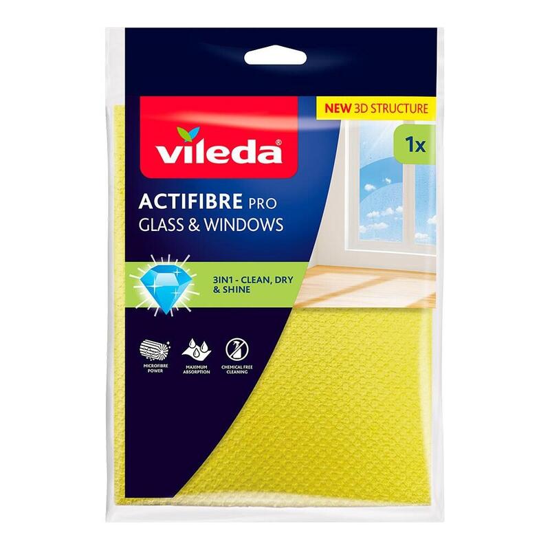 Pack De 5 Unidades - Bayeta Actifibre Pro Para Ventanas, 32 X 34,5 Cm