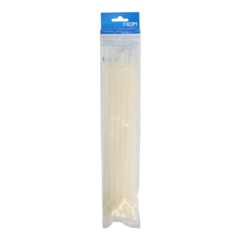 Pack De 5 Unidades - Bridas Natural 300x8mm Nylon Alta Calidad (Blister 25 Unid.) Edm