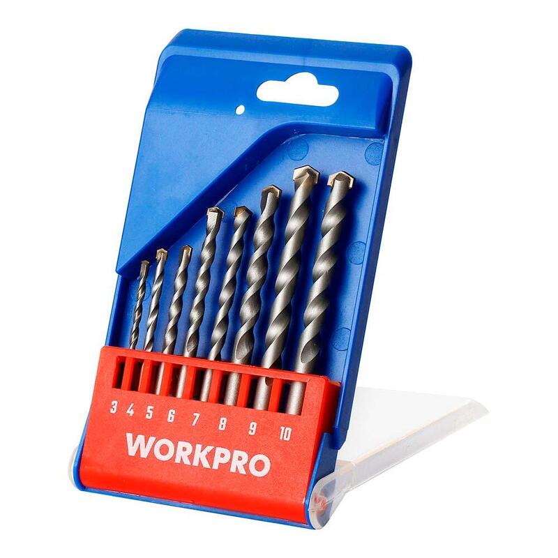 Pack De 5 Unidades - Brocas Para Mampostería, Ø3,00 - Ø10,00 Mm, Juego 8 Piezas