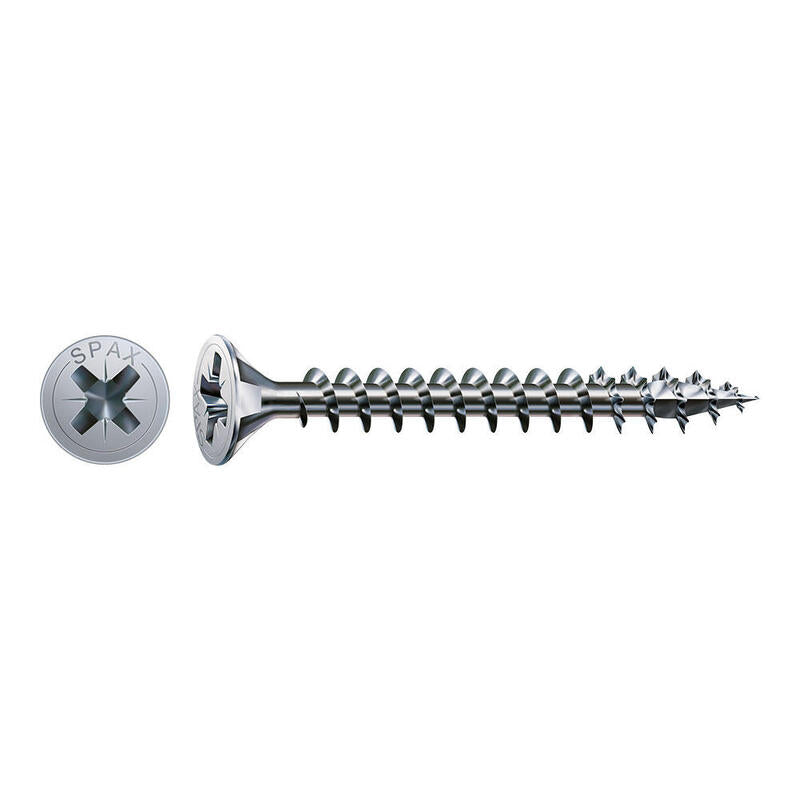 Pack De 5 Unidades - Caja 20 Unid. Tornillo Madera Cabeza Plana Wirox 4,0x35mm Spax