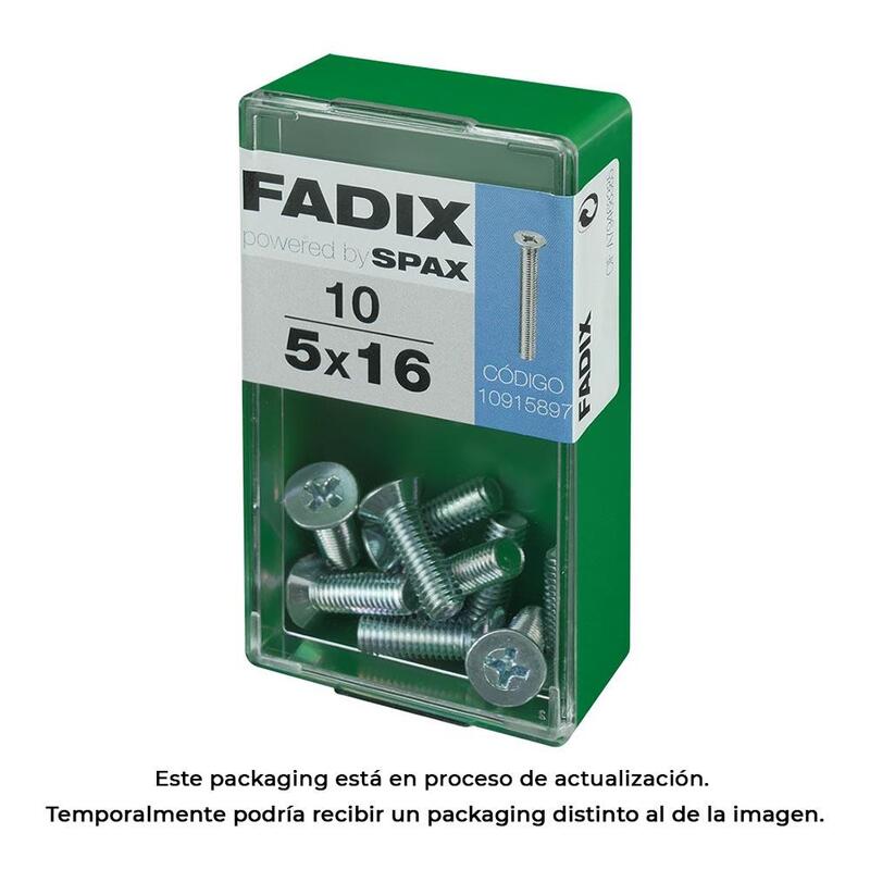Pack De 5 Unidades - Caja S 10 Unid. Tornillo Metrica Cp M 5x16mm Fadix