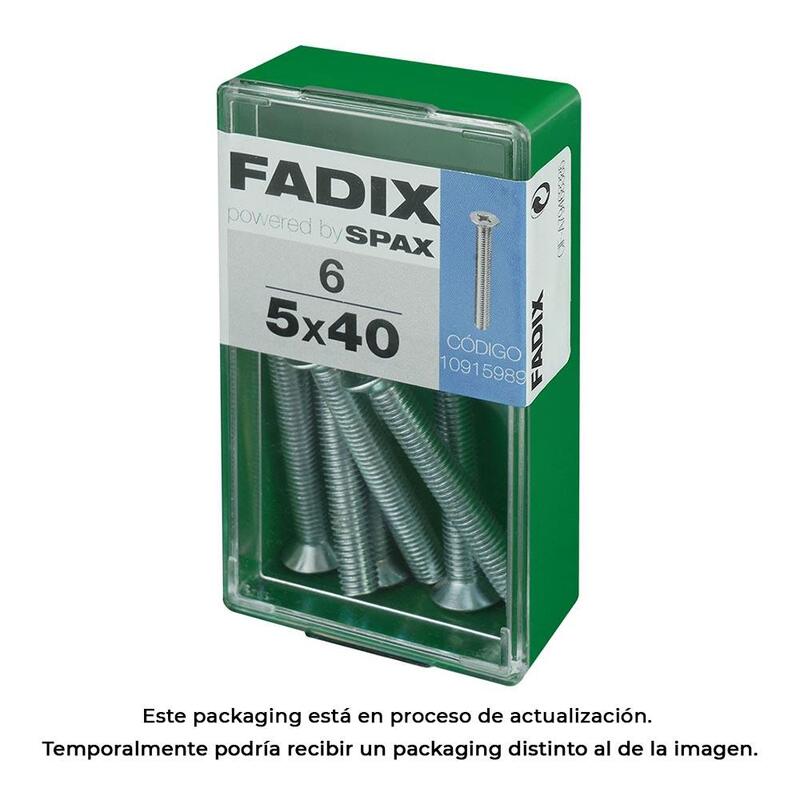 Pack De 5 Unidades - Caja S 6 Unid. Tornillo Metrica Cp M 5x40mm Fadix