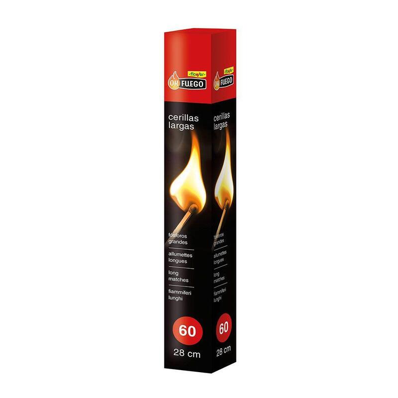 Pack De 5 Unidades - Cerillas Largas Okfuego 28 Cm, 60 Uds