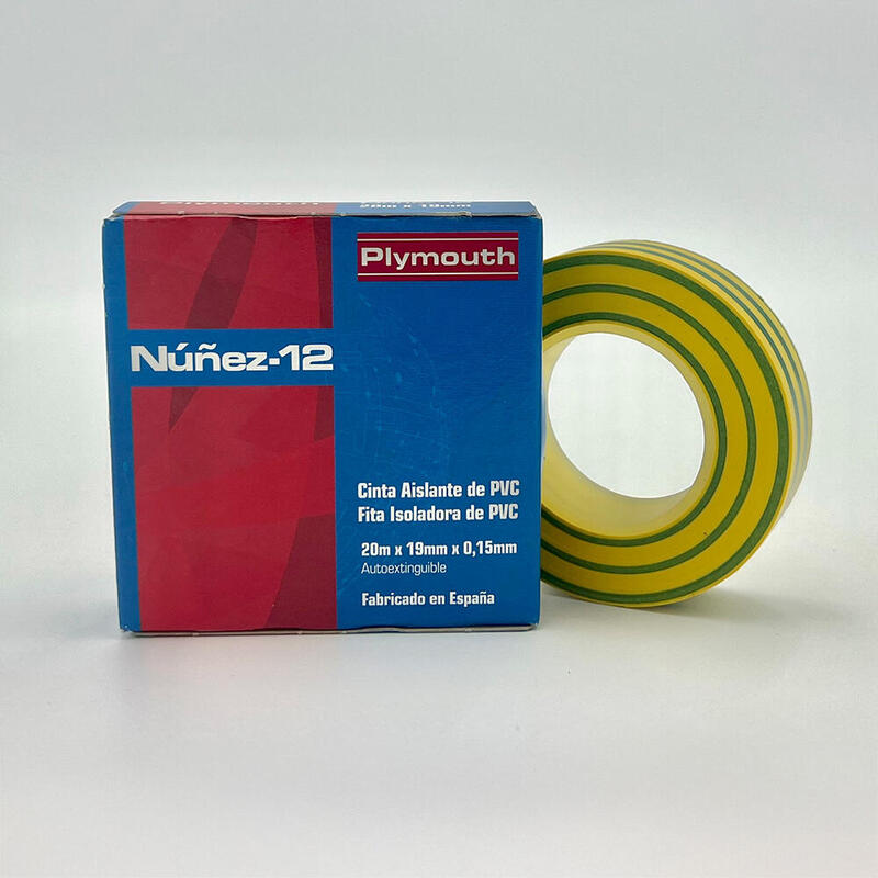 Pack De 5 Unidades - Cinta Aislante Pvc T/T Alta Adhesión 20 M X 19 Mm X 0,15 Mm