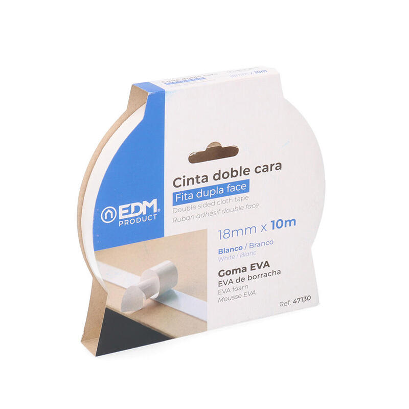 Pack De 5 Unidades - Cinta Doble Cara Blanco 18 Mm X 10 M