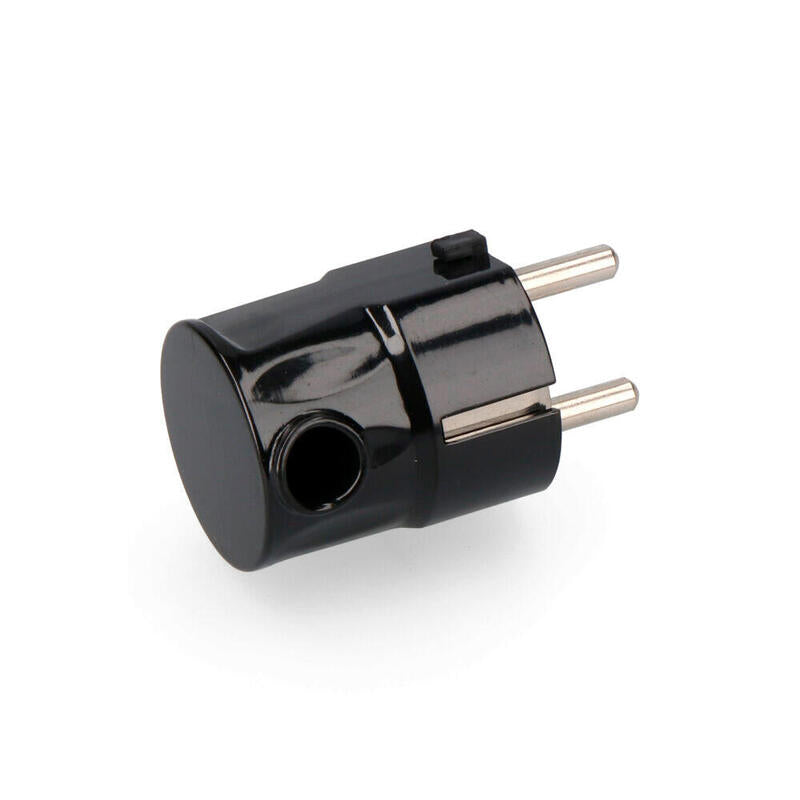 Pack De 5 Unidades - Clavija Tipo F T/Tl 16 A Salida Lateral 4,8mm Negra (Envasada)
