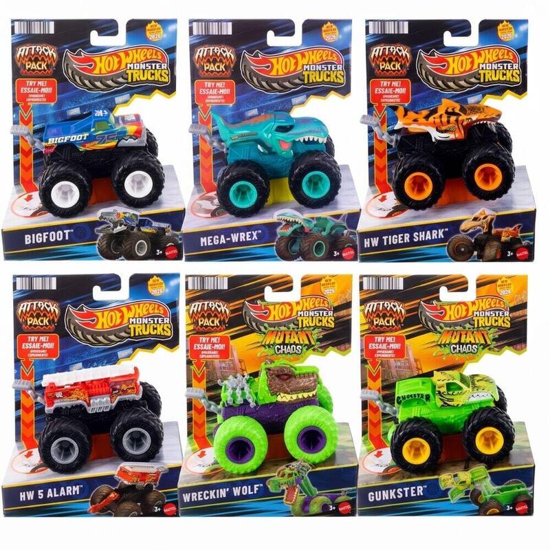 Pack De 5 Unidades - Coche Monster Trucks Hot Wheels Surtido