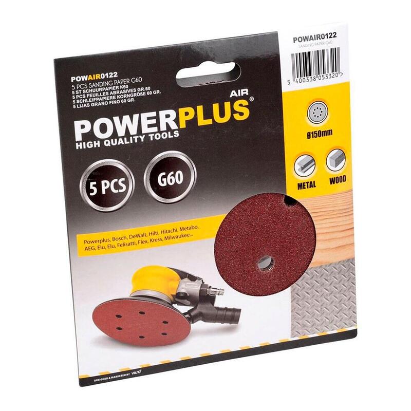 Pack De 5 Unidades - Disco Lija Ø150 Mm G60, Blister 5 Uds