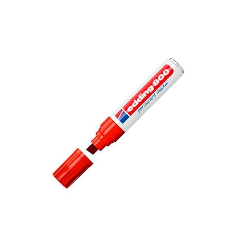 Pack De 5 Unidades Edding Marcador Permanente 800 Rojo