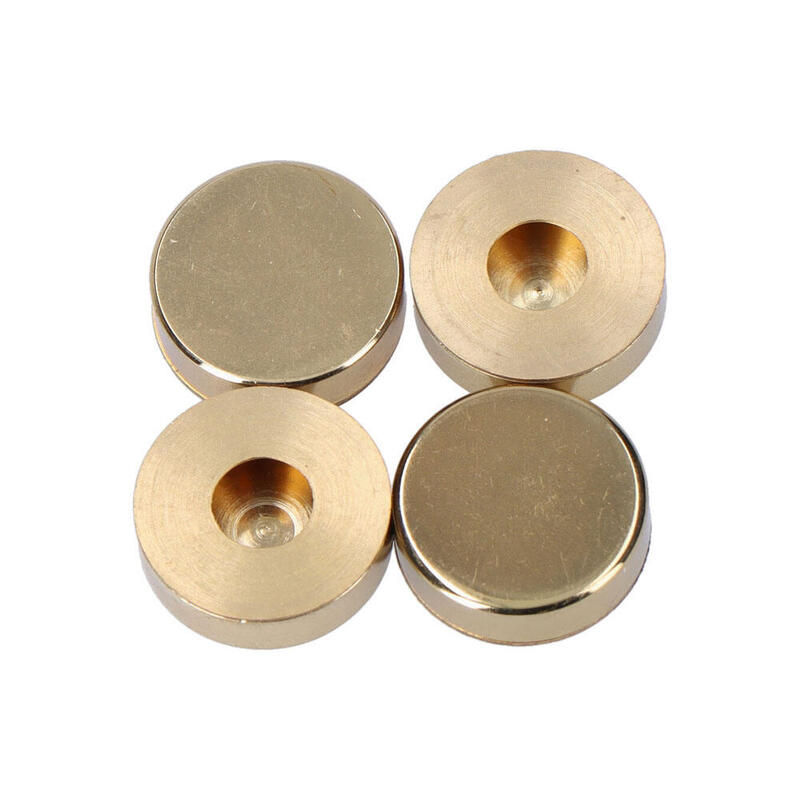 Pack De 5 Unidades - Embellecedor Latón Roscado Liso 18 Mm Pulido, 4 Uds