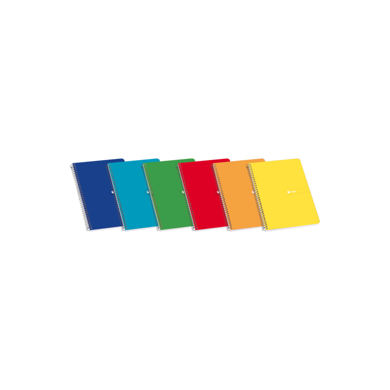 Pack De 5 Unidades Enri 4º Tapa Dura Cuaderno Espiral Pauta 3 Con Margen - 80 Hojas - Diseño Surtido - Resistente Tapa