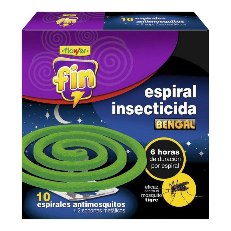 Pack De 5 Unidades - Espiral Insecticida Fin, 10 Uds + 2 Soportes