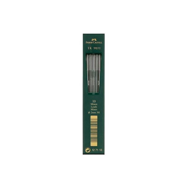 Pack De 5 Unidades Faber Castell Estuche De 10 Minas Tk 9071 Minas Grafito 2,0mm Dureza 3h