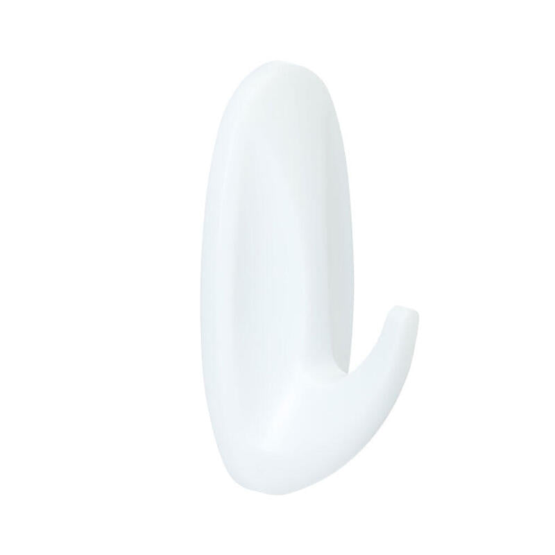 Pack De 5 Unidades - Gancho De Diseño, Mediano, Blanco, 29 X 79 X 29 Mm, 2 Uds + 4 Tiras, Max 1,3 Kg