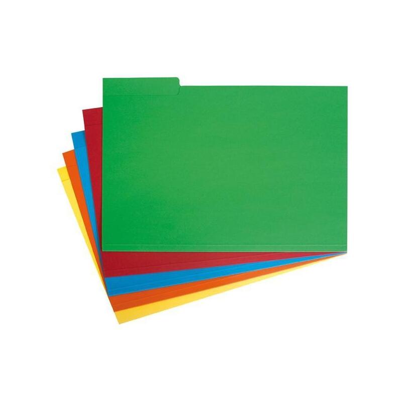 Pack De 5 Unidades Grafoplás Subcarpeta Con Pestaña Lateral Folio Cartulina Naranja -50u-