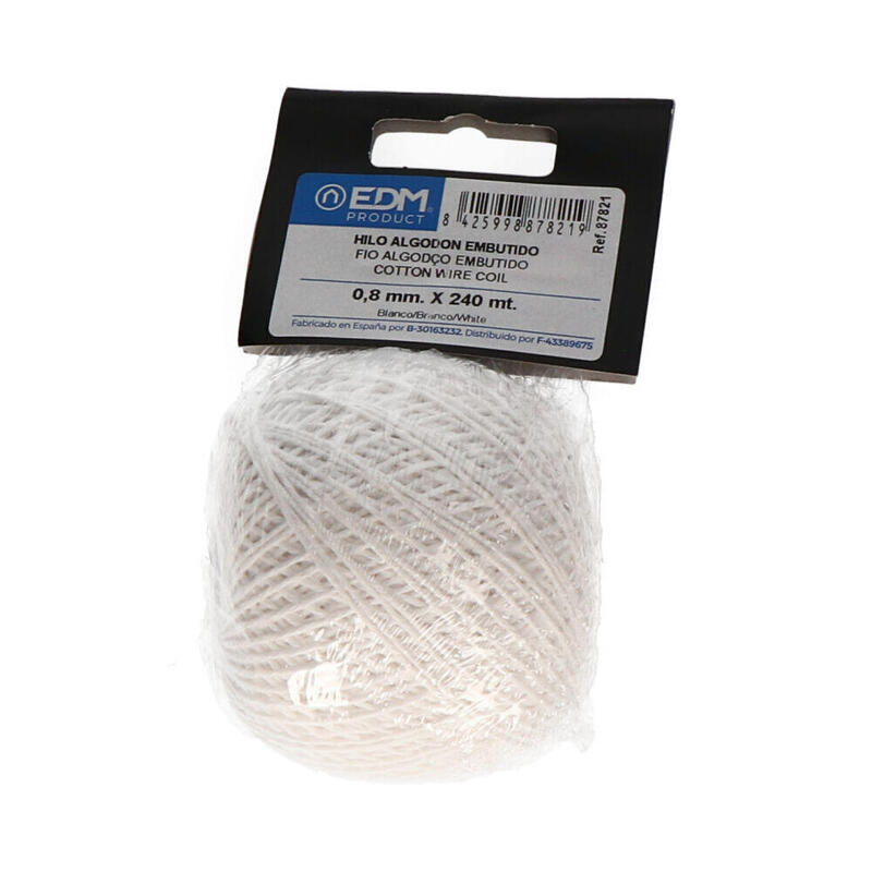Pack De 5 Unidades - Hilo Algodon Embutido 100g/240m Blanco Edm