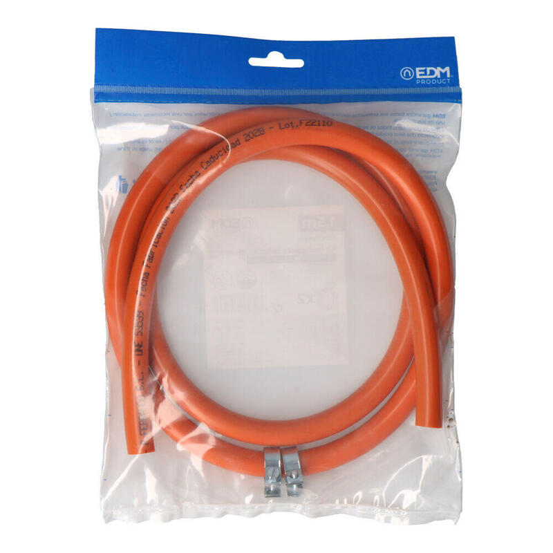 Pack De 5 Unidades - Kit Manguera Butaflex Bicapa Ø Interior 9mm Ø Exterior15mm 1,50m (Incluye 2 Abrazaderas)