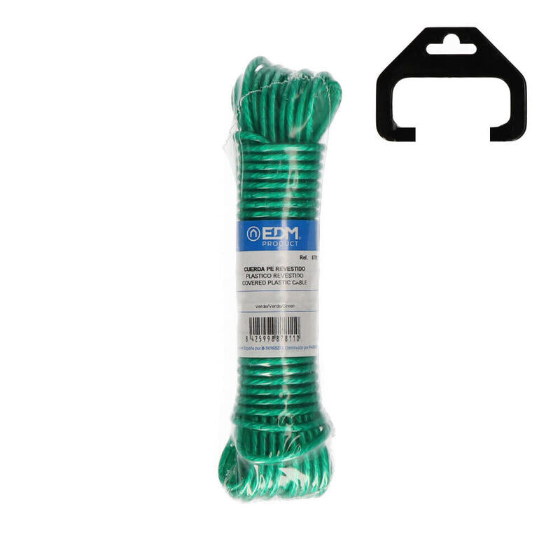 Pack De 5 Unidades - Madeja Plastico Revestido Pvc Tendedero 15m Verde Edm