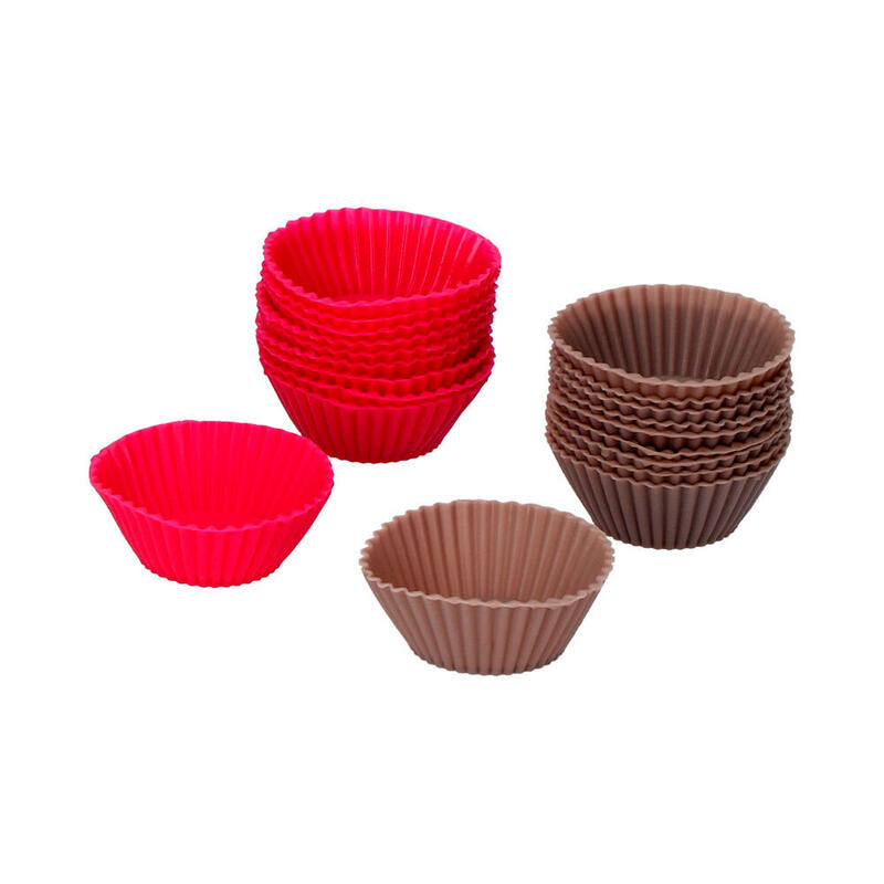 Pack De 5 Unidades - Molde Para Mini Magdalenas De Silicona, Colores Surtidos, Ø6,5 Cm; 6 Uds