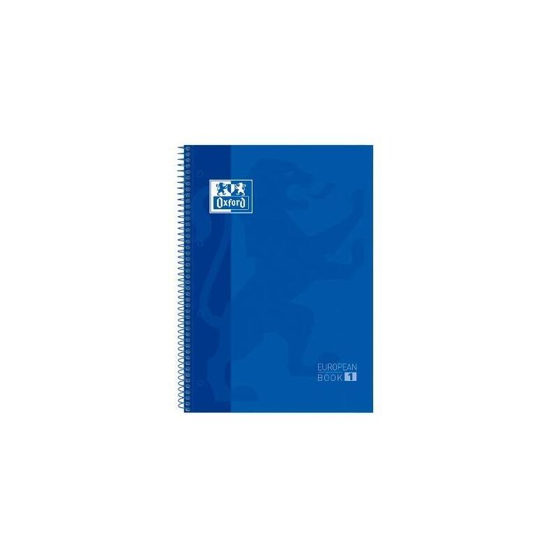 Pack De 5 Unidades Oxford Cuaderno Classic Europeanbook 1 Write&Erase 80h A4+ 5x5mm Microperforado T/Extradura Azul Marino