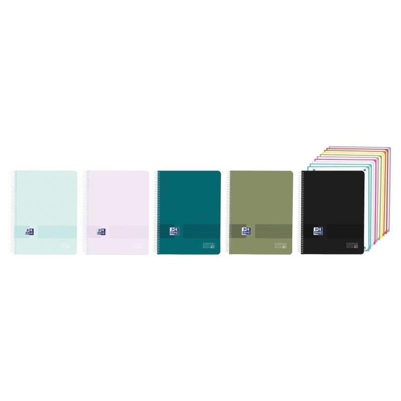Pack De 5 Unidades Oxford Live And Go Cuaderno De Espiral - Formato A4+ - 200 Hojas - Cuadricula 5x5mm - Tapa De