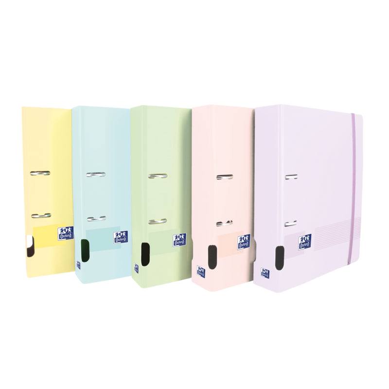 Pack De 5 Unidades Oxford Live & Go A4+ Archivador De Tapa De Plastico Polyfoam - Tapa Resistente - Lomo De 70mm -