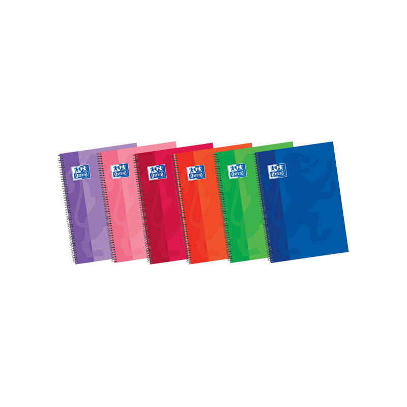 Pack De 5 Unidades Oxford School Classic Write&Erase Fº Cuaderno Espiral - Tapa Extradura Resistente - 1 Linea Con