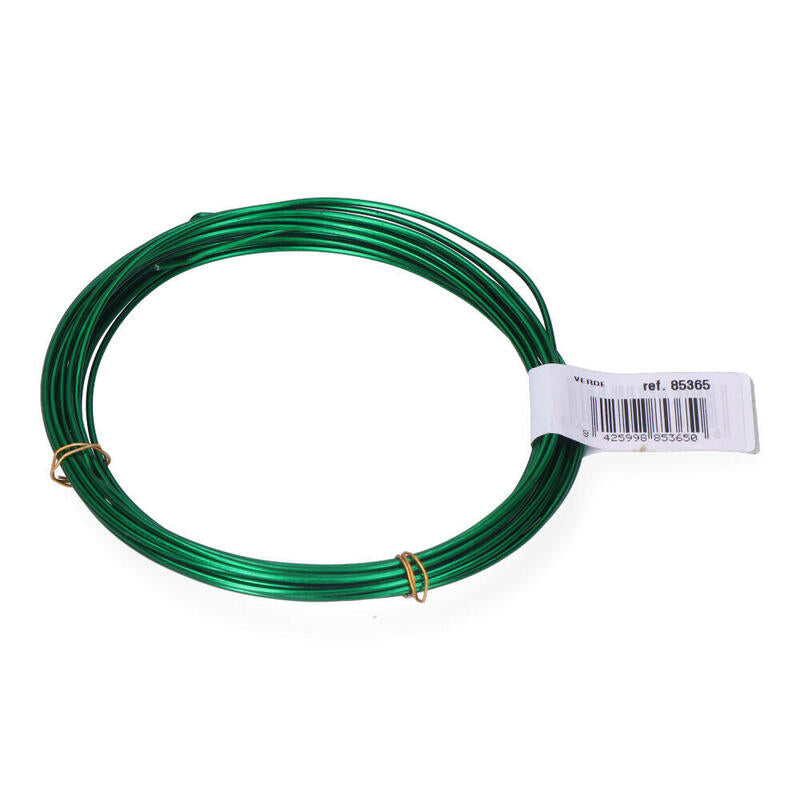 Pack De 5 Unidades - Pack 1 Unid. Rollo Alambre Aluminio 1,5mm 5m Verde