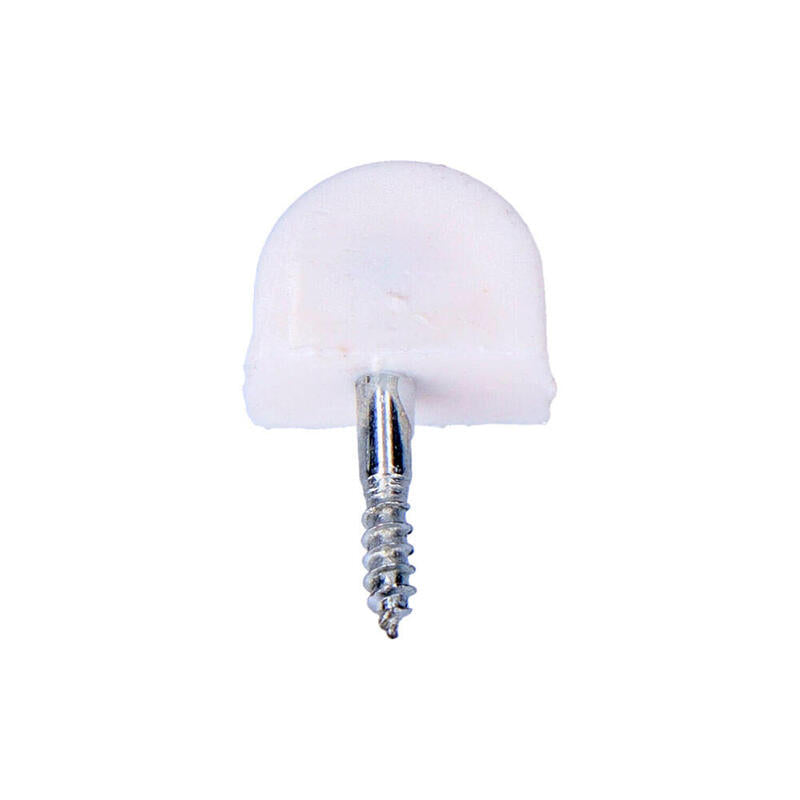 Pack De 5 Unidades - Pack 8 Uds. Porta-Estante Semi Redondo Pequeño Blanco