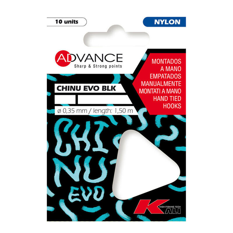 Pack De 5 Unidades - Paquete 10 Anzuelos Chinu Evo Blk 6 Ø0,24 Mm 1,50 M
