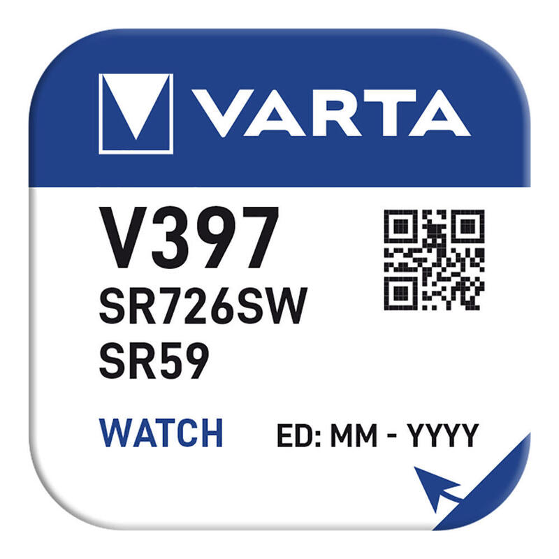 Pack De 5 Unidades - Pila De Boton Sr59 - V397 Varta 23mah (Blister 1 Unid.) Ø7,9x2,6mm
