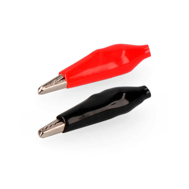 Pack De 5 Unidades - Pinza Tipo Cocodrilo 2 Unidades 1 Roja + 1 Negra