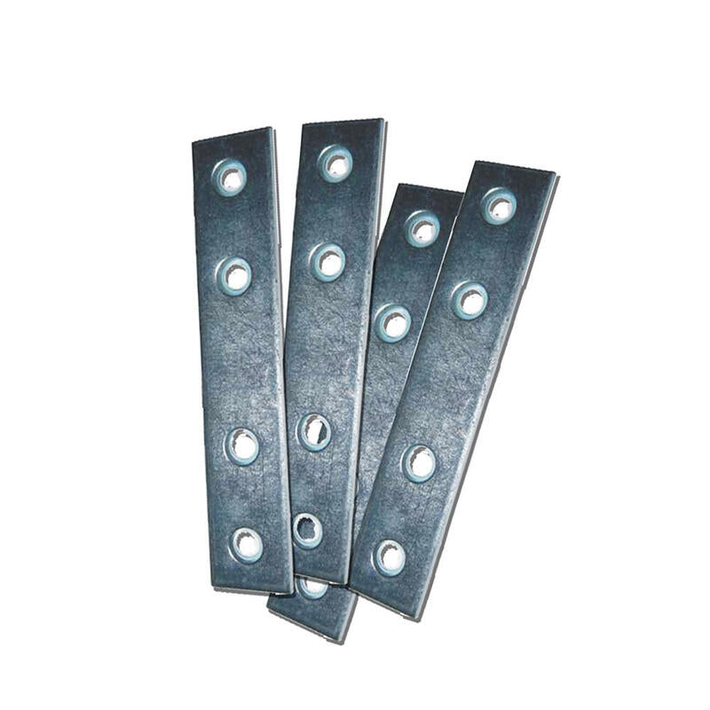 Pack De 5 Unidades - Placa Recta Unión Plc02, Acero Zincado, 80 X 15 X 2 Mm. 4 Unidades