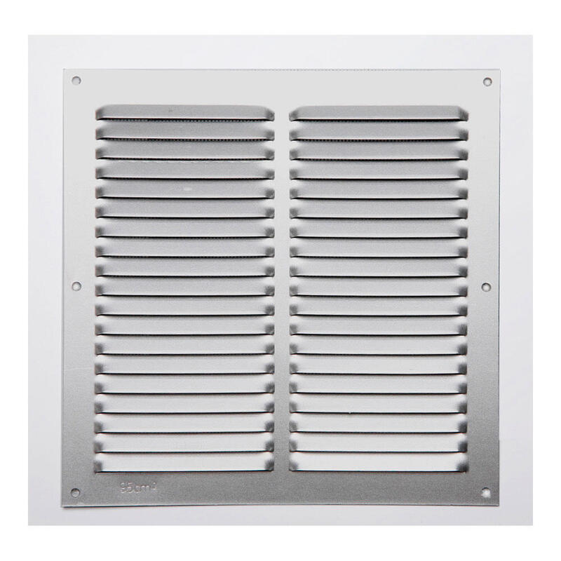 Pack De 5 Unidades - Rejilla S/Borde De Aluminio 0.6 Natural 200x200mm