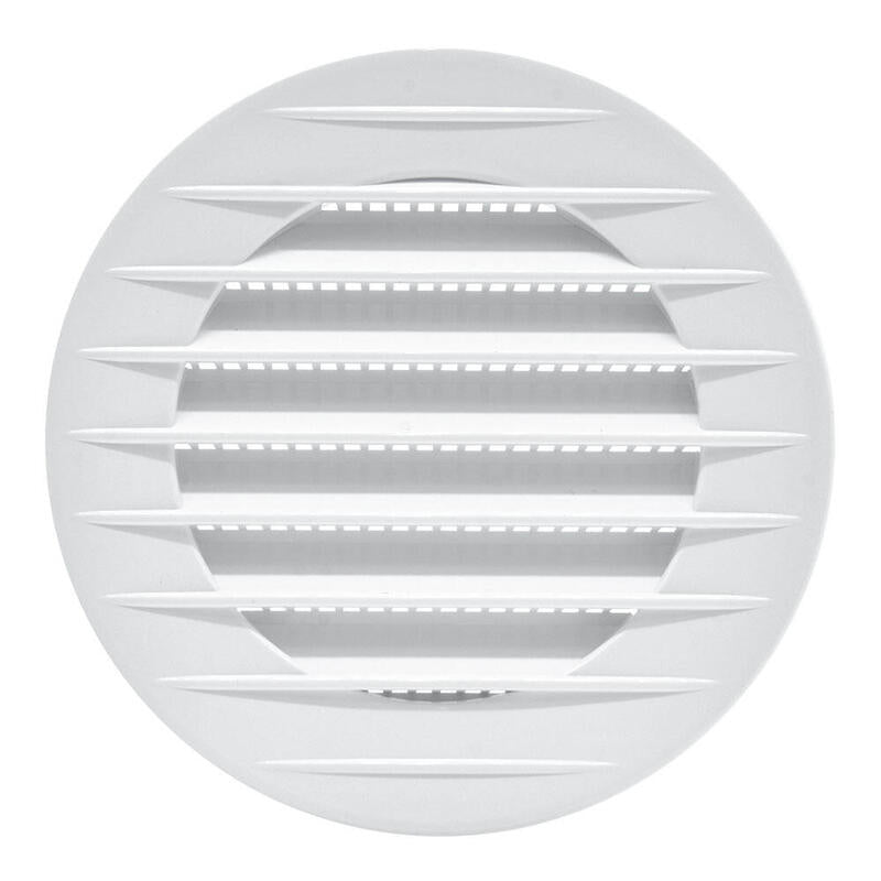 Pack De 5 Unidades - Rejilla Ventilación Redonda Empotrable Con Mosquitera Ø70mm Abs Blanca