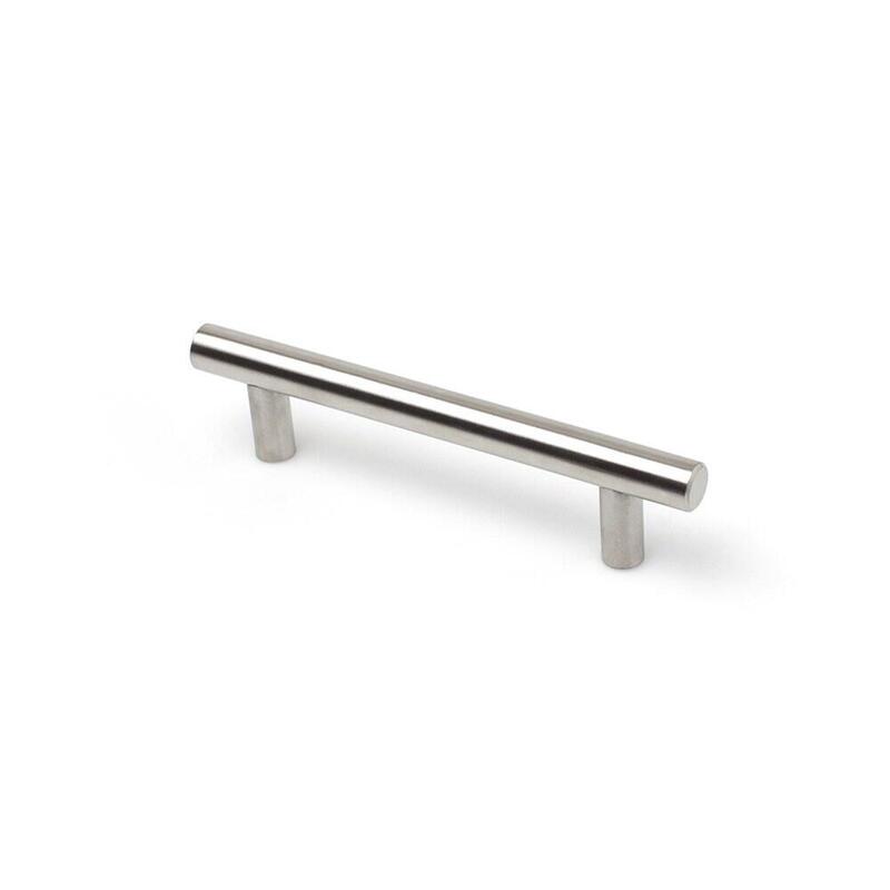 Pack De 5 Unidades - Tirador De Mueble Tipo Asa, Modelo 891h, De Acero Inoxidable Con Acabado Aluminio, 96 Mm