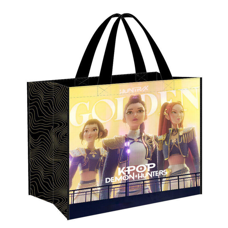 Pack De 50 Unidades - Bolsa Shopping Negra Kpop Demon Hunters