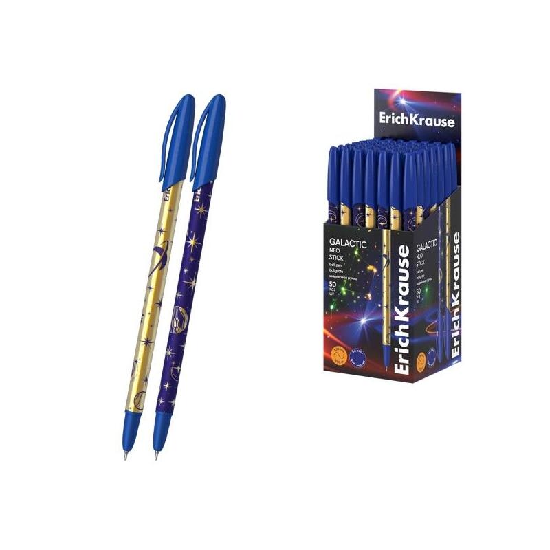 Pack De 50 Unidades Erichkrause Neo Stick Galactic Boligrafo Con Capuchon - Modelos Surtidos - Trazo 0.26mm - Tinta De