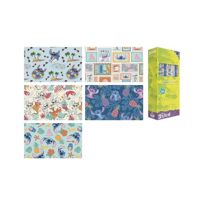 Pack De 50 Unidades - Papel Regalo Waves Stitch Disney Surtido