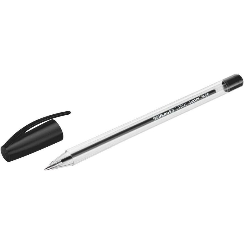 Pack De 50 Unidades Pelikan Boligrafo Stick Super Soft - Trazo 1mm - Empuñadura Triangular - Formula De Tinta Super