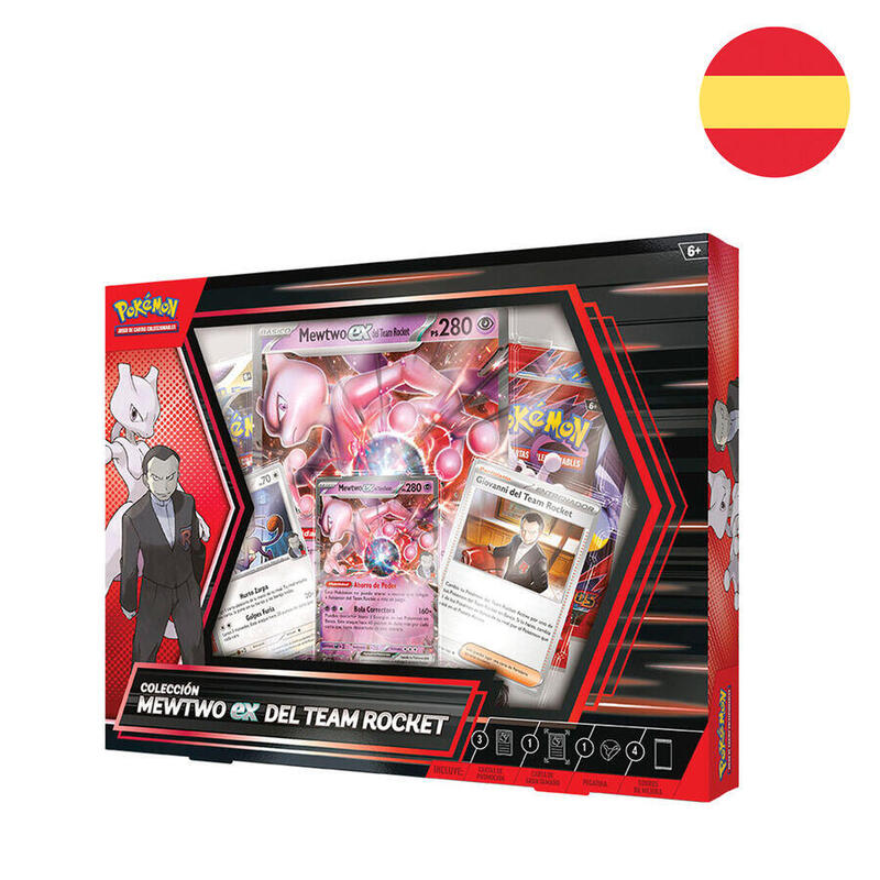 Pack De 6 Unidades - Blister Cartas Mewtwo Ex Del Team Rocket Juntos De Aventuras Pokemon Español