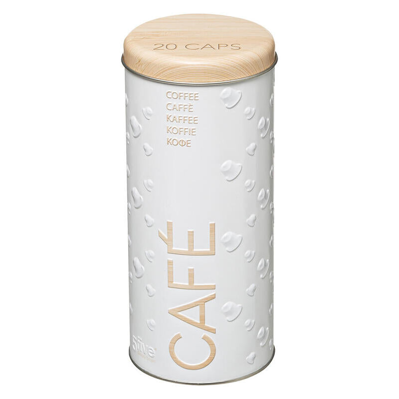 Pack De 6 Unidades - Caja Metálica Modelo Scandi Nature Para Cápsulas De Café