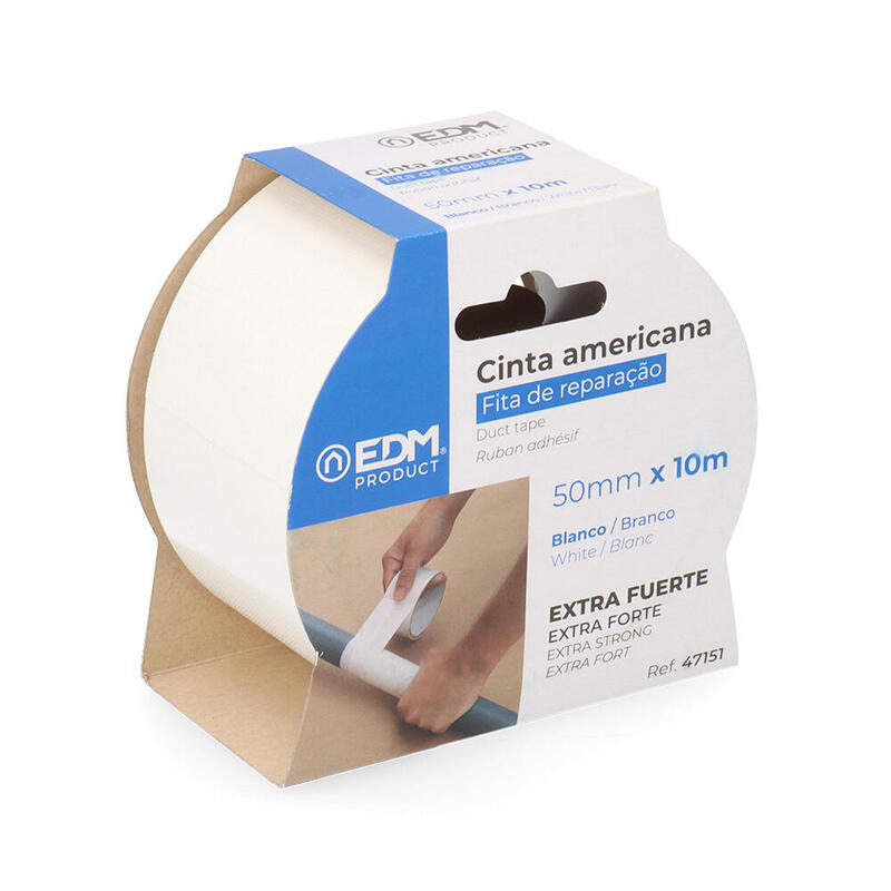 Pack De 6 Unidades - Cinta Americana Blanca 50 Mm X 10m