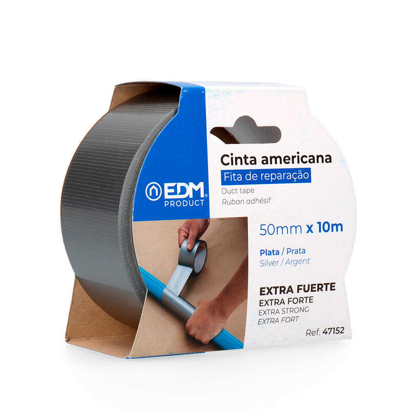 Pack De 6 Unidades - Cinta Americana Plata 50 Mm X 10m