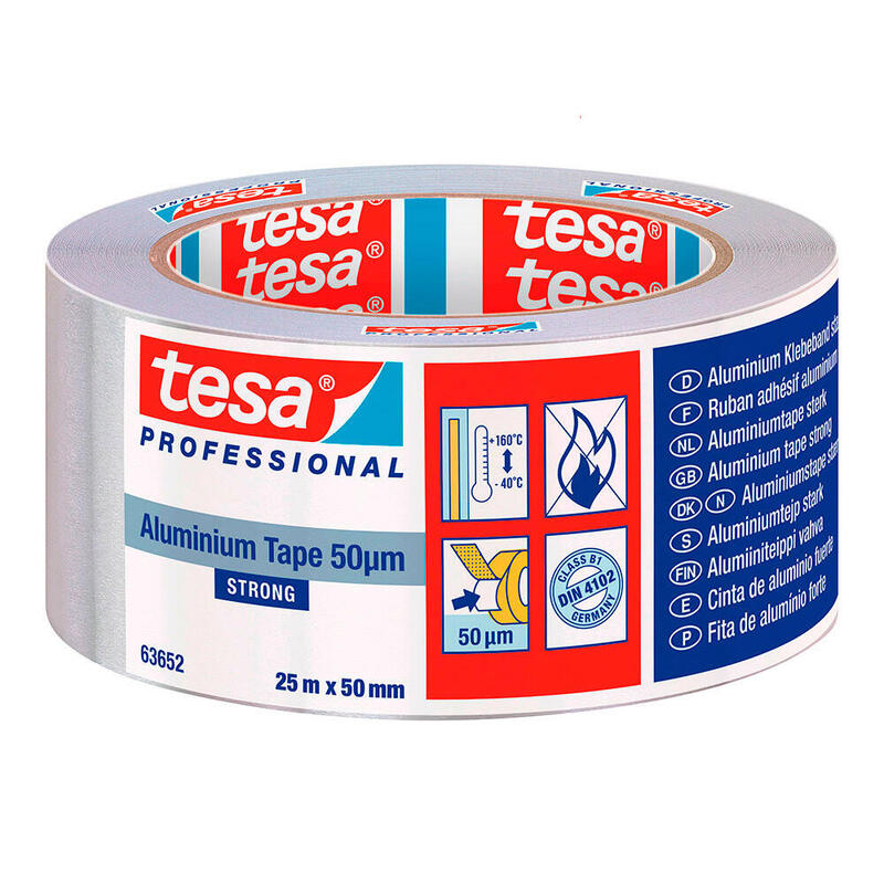 Pack De 6 Unidades - Cinta De Aluminio 50 Micras 50 Mm X 25 M