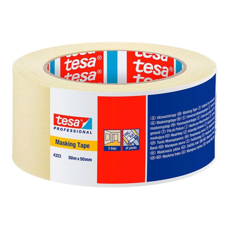 Pack De 6 Unidades - Cinta De Pintor 50m X 50mm 4323 Tesa